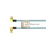 Right Angle SMP Female to Right Angle MMCX Plug, 6 GHz, OM-086 Coax and RoHS