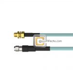 Low Loss SMA Male to SMA Female Bulkhead, 26.5 GHz, OM-141FLEX Coax and RoHS