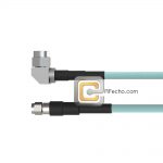 SMA Male to Right Angle SMA Male, 26.5 GHz, OM-160FLEX Coax and RoHS