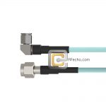 Low Loss TNC Male to Right Angle TNC Male, 11 GHz, OM-141FLEX Coax and RoHS