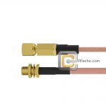 SMA Female Bulkhead to SSMC Plug RG-316 Coax and RoHS F065-320S1-381S0-30-N