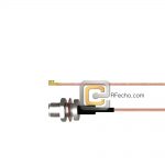 N Female Bulkhead to UMCX 2.5 Plug RG-178DS Coax and RoHS F075-290S1-451S0-30-N