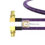Right Angle SMP Female to Right Angle MMCX Plug, 6 GHz, CompositeOM-086 Coax and RoHS