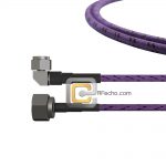 Low Loss N Male to Right Angle N Male, 18 GHz, composite LL142 Coax and RoHS