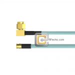 Right Angle SMA Male to SMP Female, 26.5 GHz, OM-086 Coax and RoHS