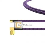 SMP Female to Right Angle SMA Male, 26.5 GHz, CompositeOM-086 Coax and RoHS