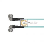 Low Loss Right Angle N Male to Right Angle N Male, 18 GHz, LL142 Coax and RoHS