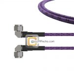 Low Loss Right Angle N Male to Right Angle N Male, 18 GHz, composite LL142 Coax and RoHS