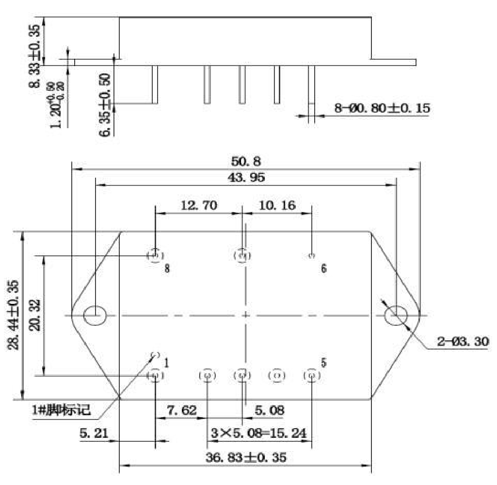 Technical figure: Pin 1 mark