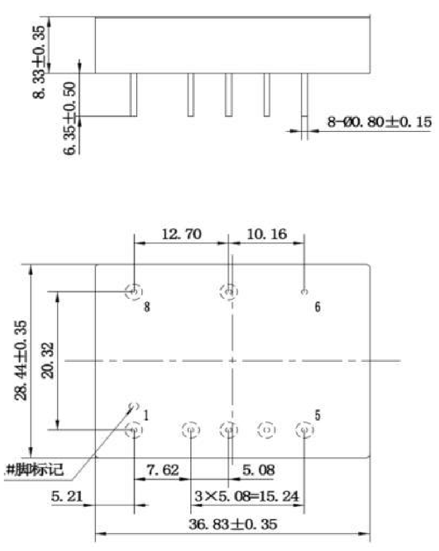 Technical figure: Pin 1 mark