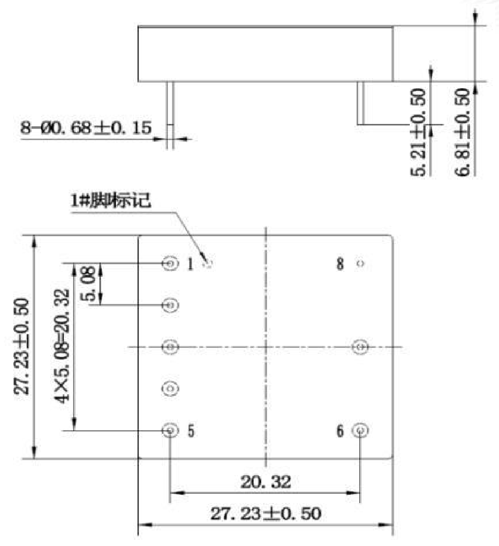 Technical figure: Pin 1 mark