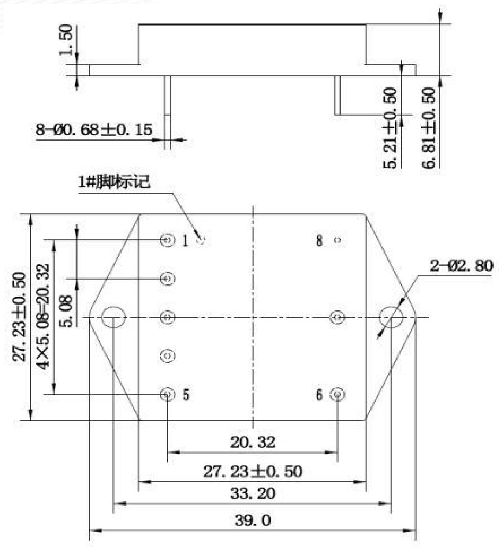 Technical figure: Pin 1 mark