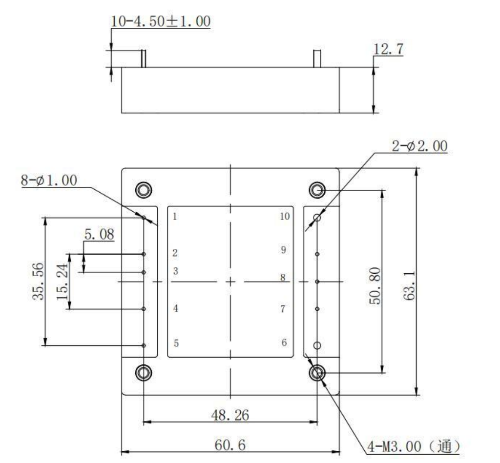 Technical figure: 4-M3.00 THRU