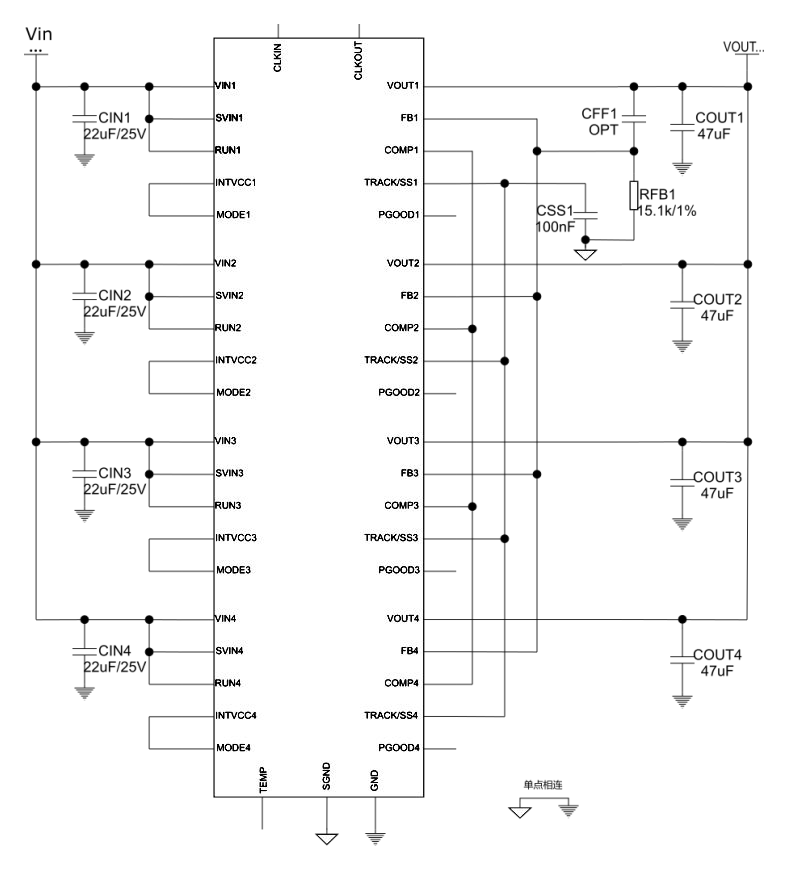 Technical figure: Single-point connection