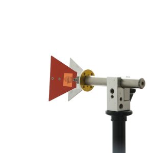 Broadband dual ridged horn antenna with frequency range of 2-32GHz and 10dBi Typ. gain