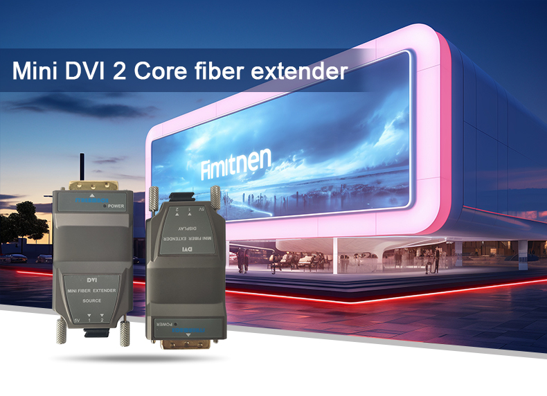 2 LC Port DVI Optic Fiber Transceiver For Optical Fiber Cable Extender-Outline
