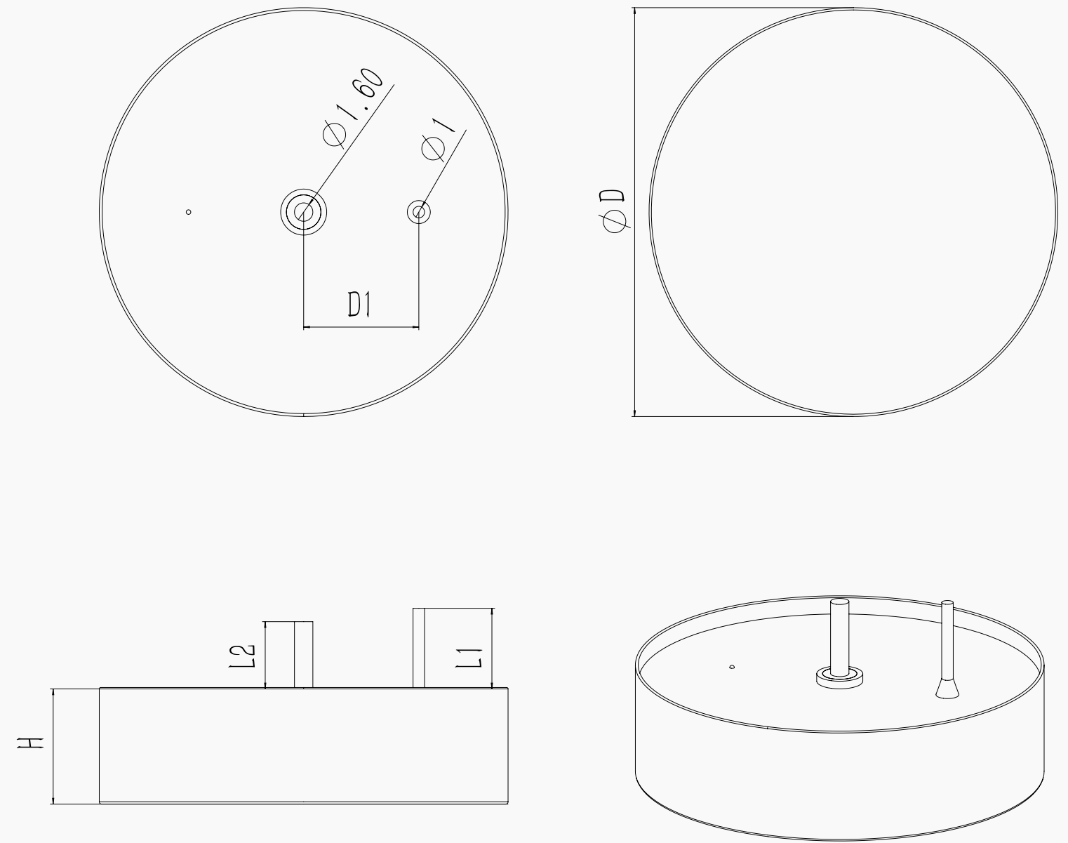 80 V / 8000 uF CAK36C Hermetically Sealed High-Energy Composite Tantalum Capacitor-Outline