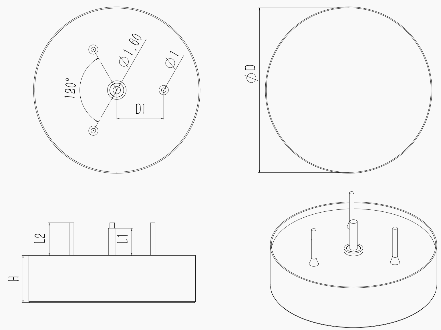 25 V / 5000 uF CAK36C Hermetically Sealed High-Energy Composite Tantalum Capacitor-Outline