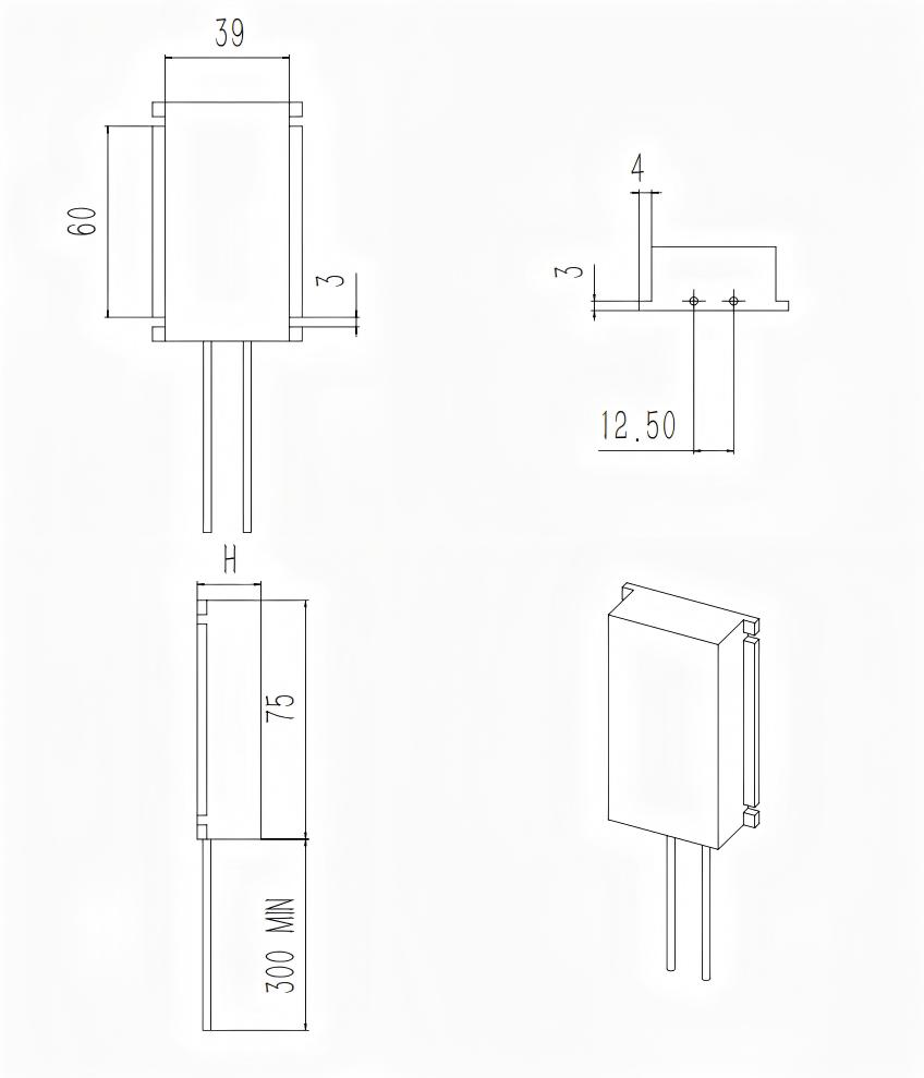 125 V / 9000 uF CAK36M High-Temperature (150degC) High-Energy Hybrid Tantalum Capacitor-Outline