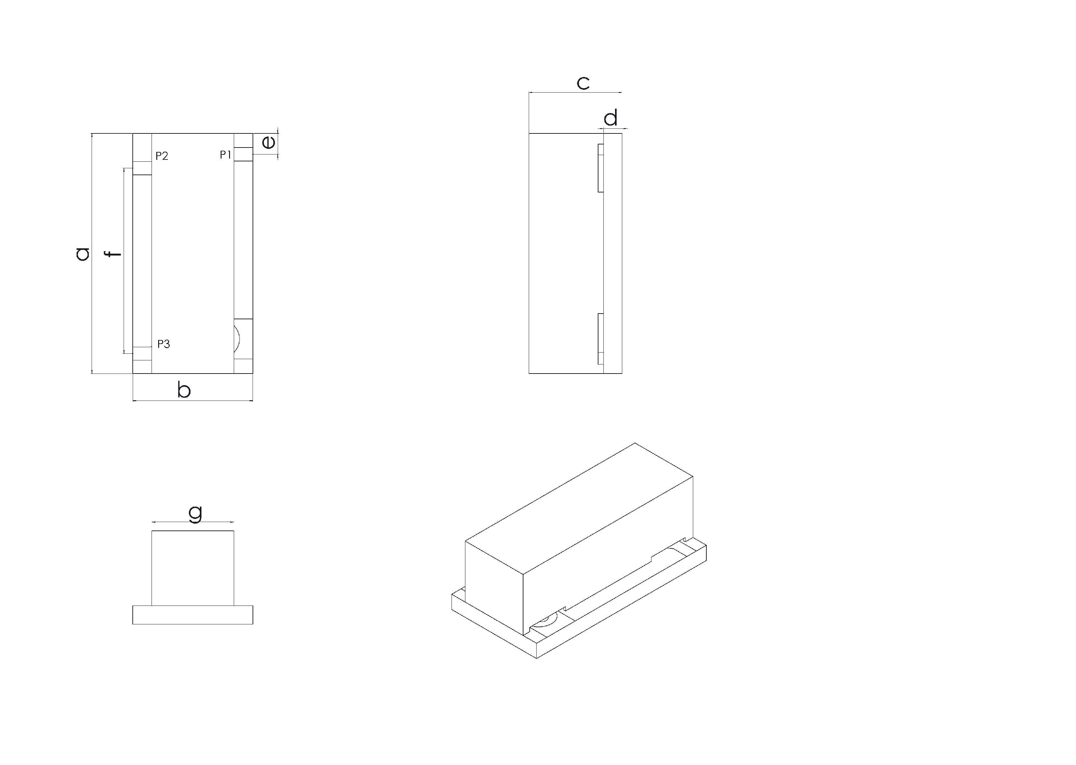 8 GHz to 12 GHz, 1.0 dB Insertion Loss, -3.0 dB Isolation, Microstrip Magnetic Shielding Isolator Isolator-OG5A026-8.0-12.0-Outline
