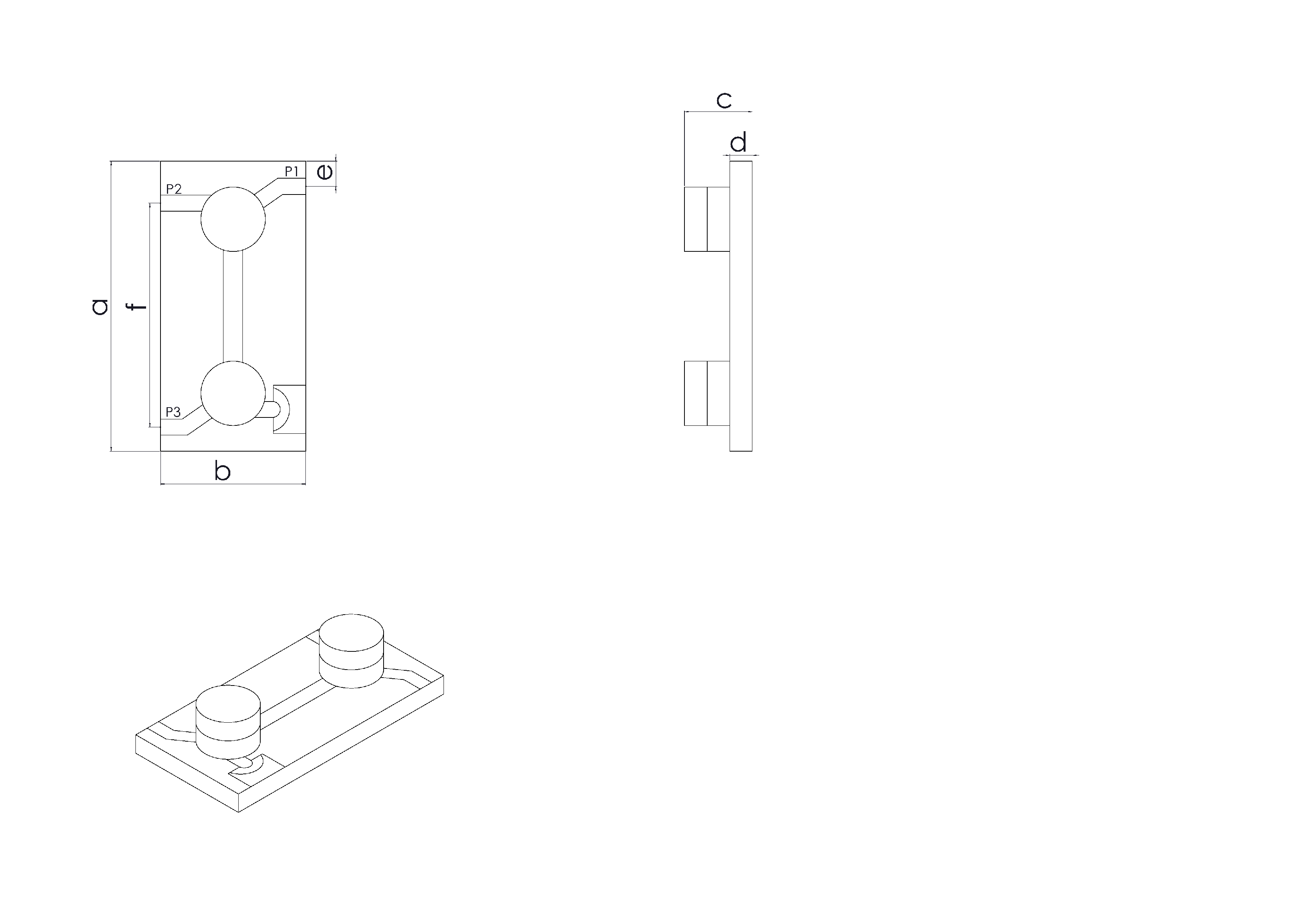 8 GHz to 12 GHz, 1.0 dB Insertion Loss, -3.0 dB Isolation, Micro-Strip Series Circulators OH5A108-8.0-12.0-Outline