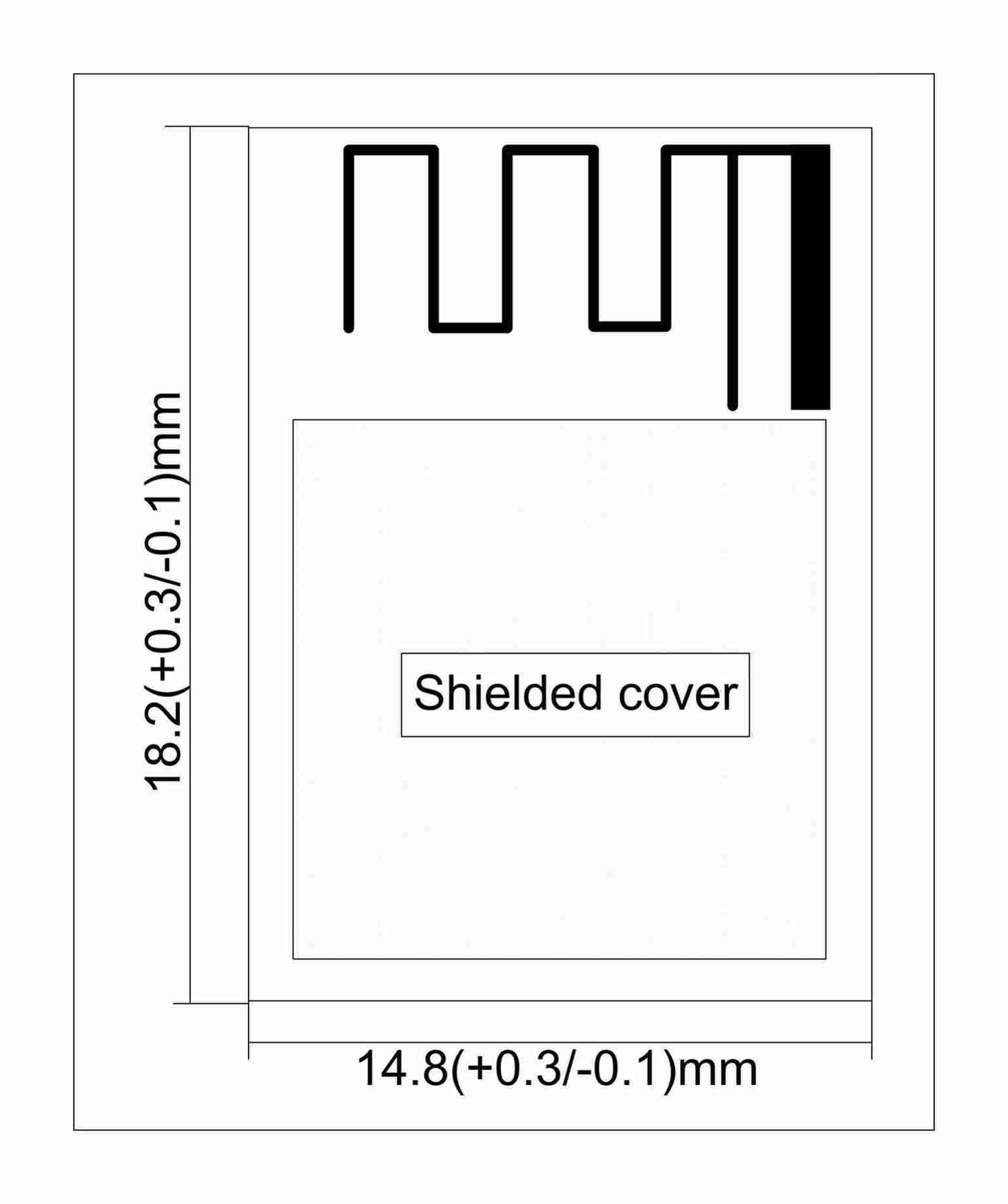 150Mbps USB2.0 Wi-Fi 4 Module 6188S-UF-Outline