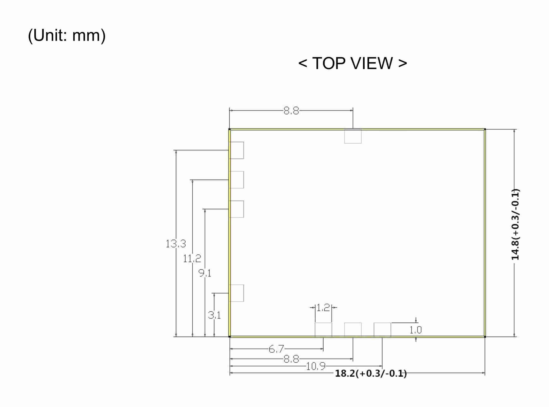 150Mbps USB2.0 Wi-Fi 4 Module 6188S-UF-Outline