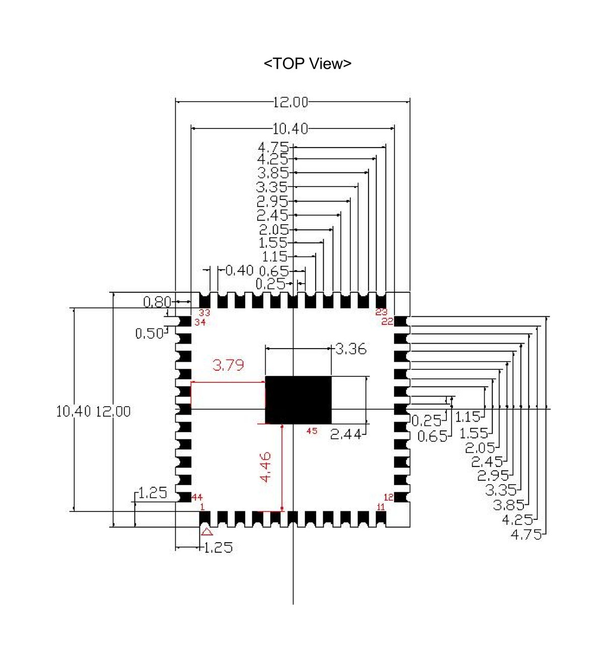 150Mbps SDIO2.0/Uart Wi-Fi 4 Module 6223A-SRD-Outline