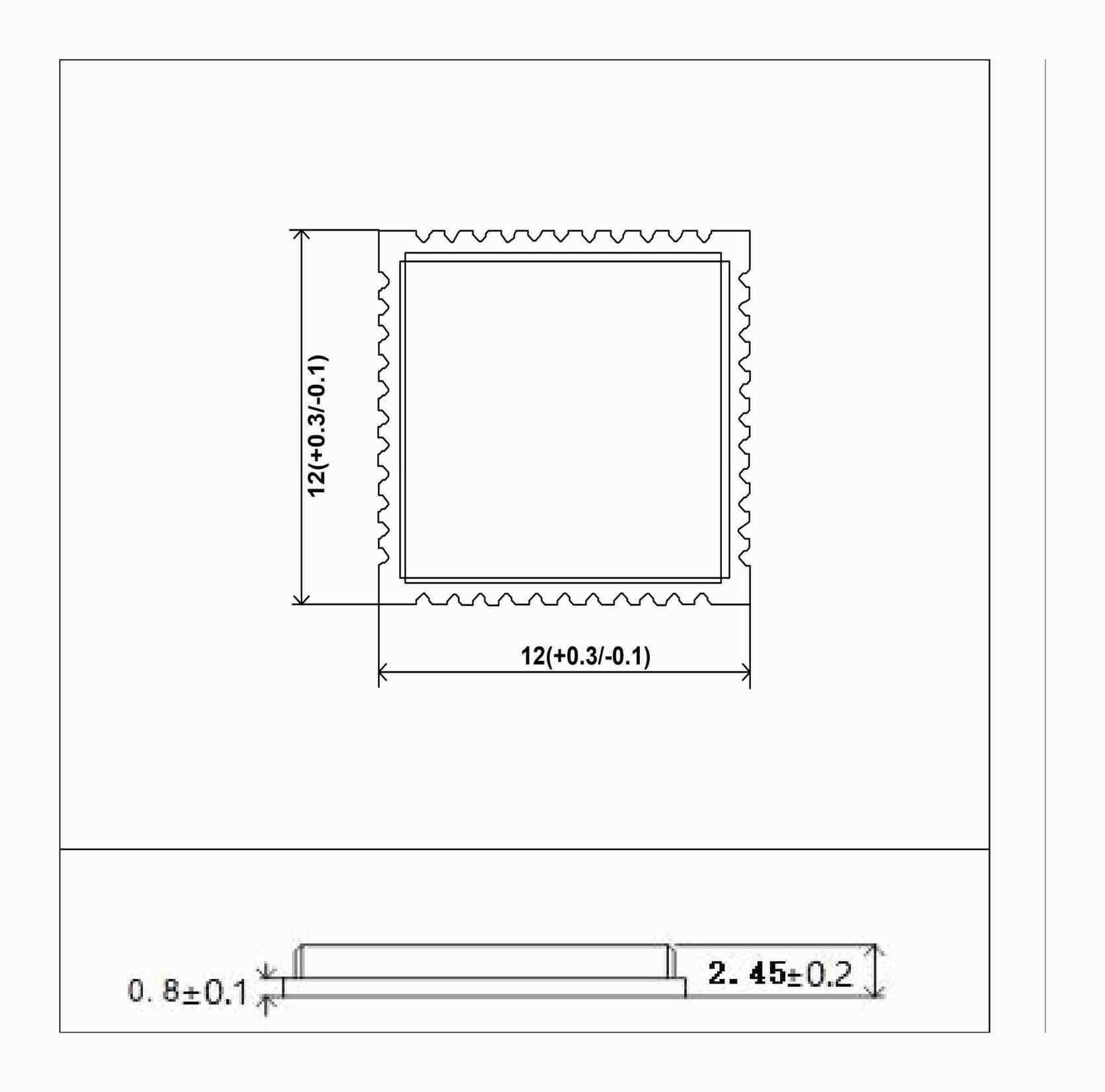 150Mbps SDIO2.0/Uart Wi-Fi 4 Module 6233A-SRB-Outline