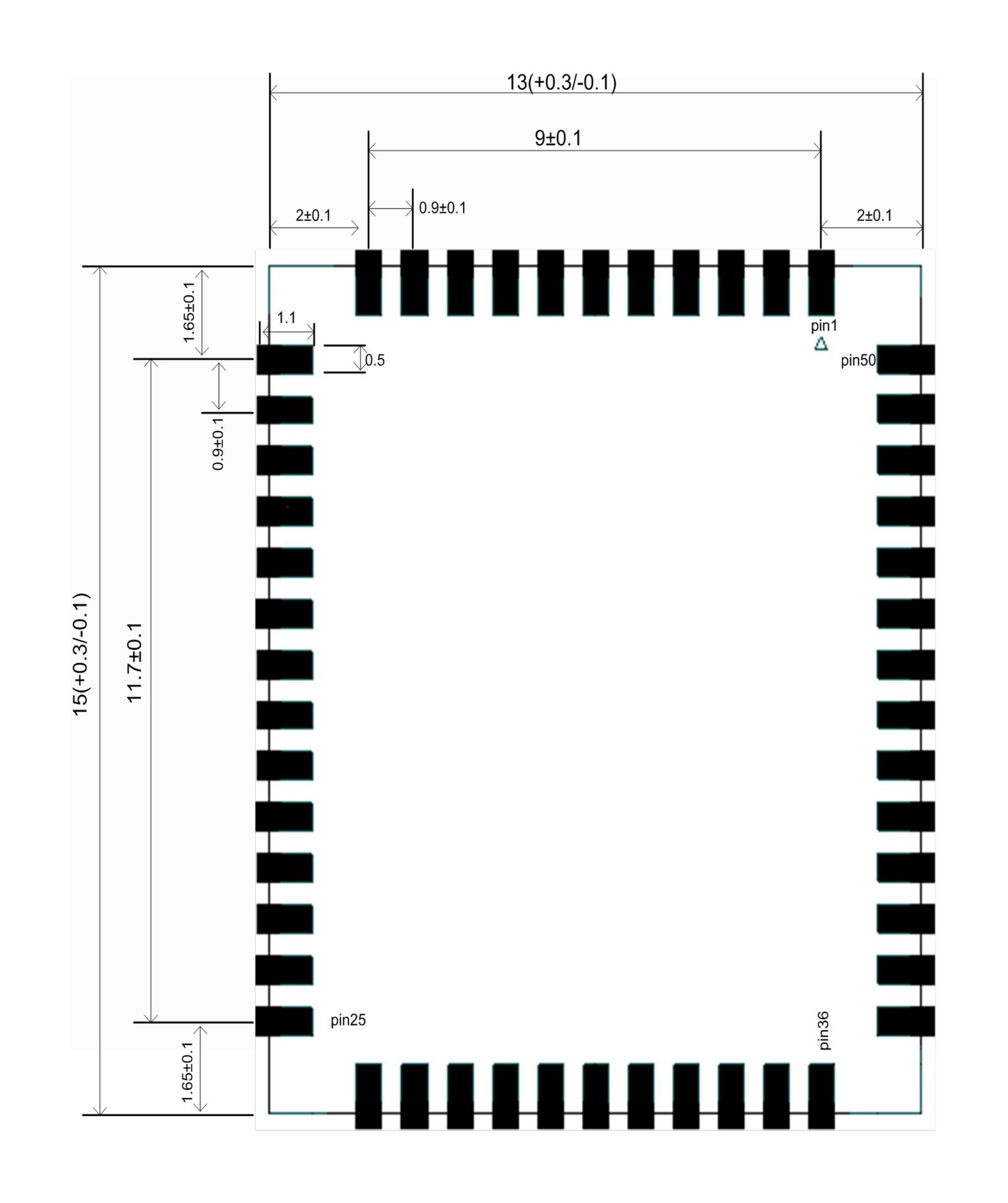 2402Mbps PCIe/Uart Wi-Fi 6 Module 6252B-PRC-Outline