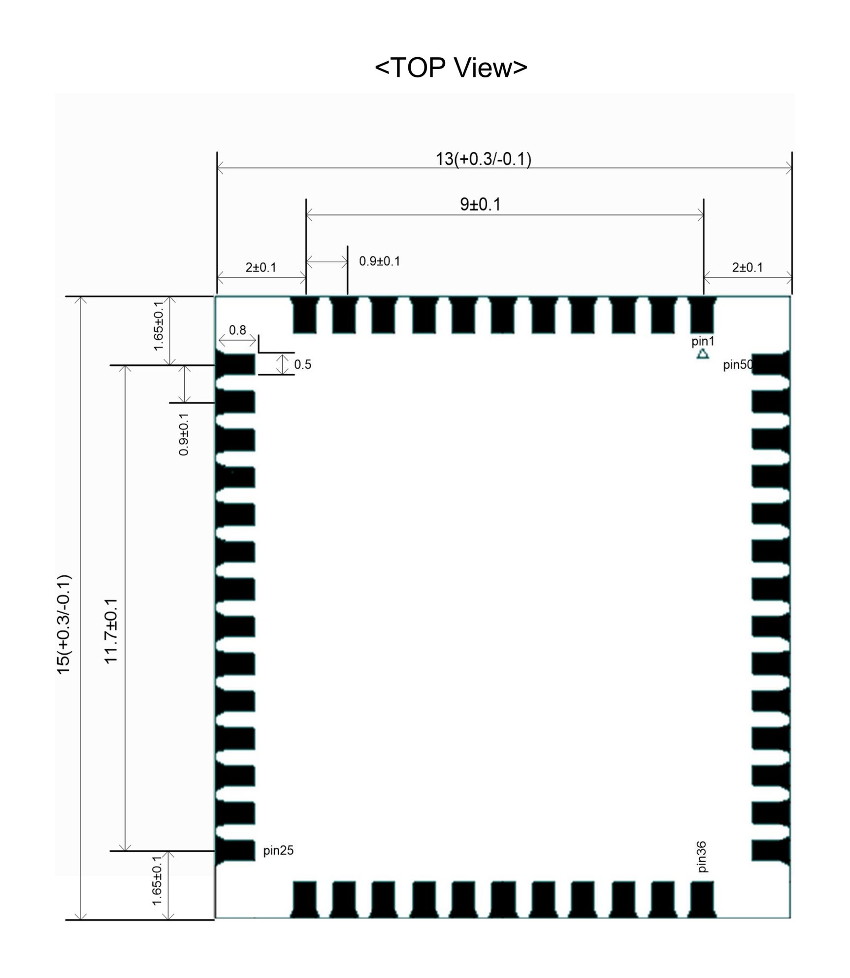 1200Mbps PCIe/Uart Wi-Fi 6 Module 6252B-PR-Outline