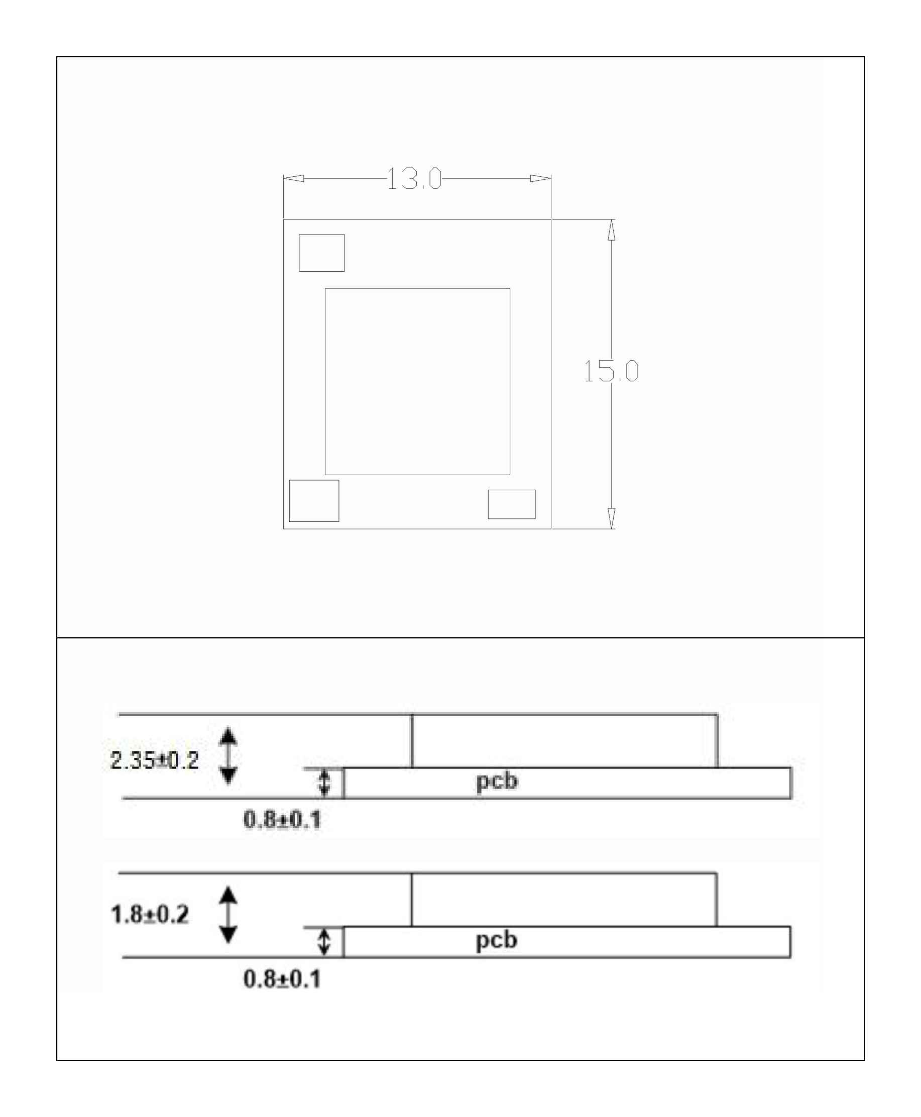 1200Mbps SDIO/Uart Wi-Fi 6 Module 6252B-SRB-Outline