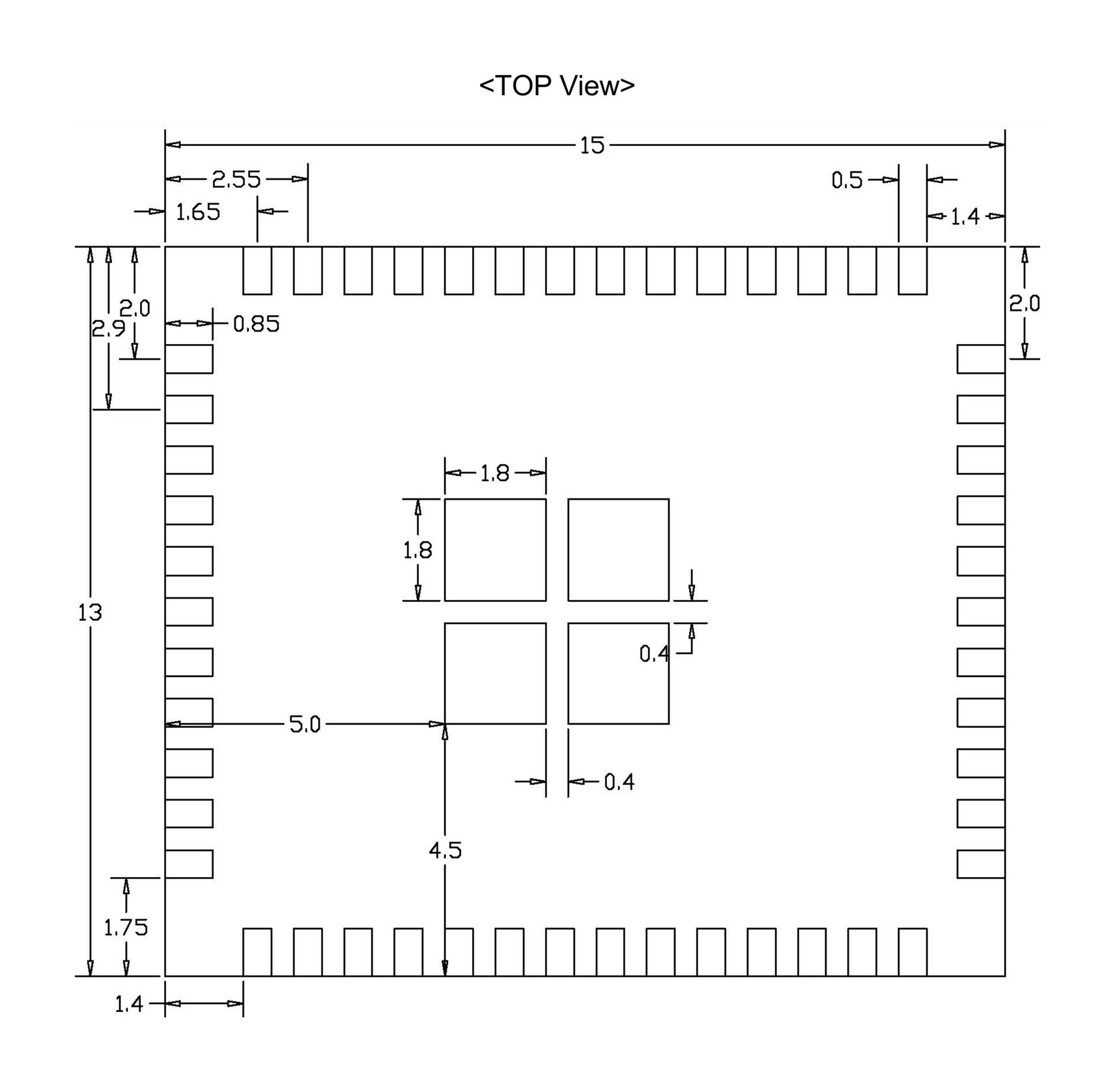 1200Mbps USB2.0 Wi-Fi 6 Module 6252B-UUB-V1.0-Outline