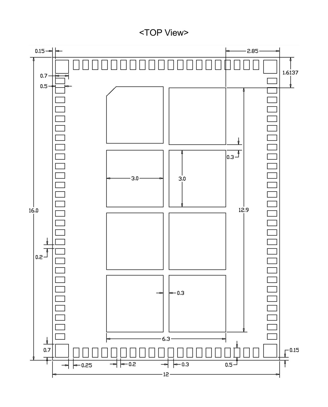 1200Mbps PCIe/USB Wi-Fi 6 Module 6252C-PUB-CG-Outline
