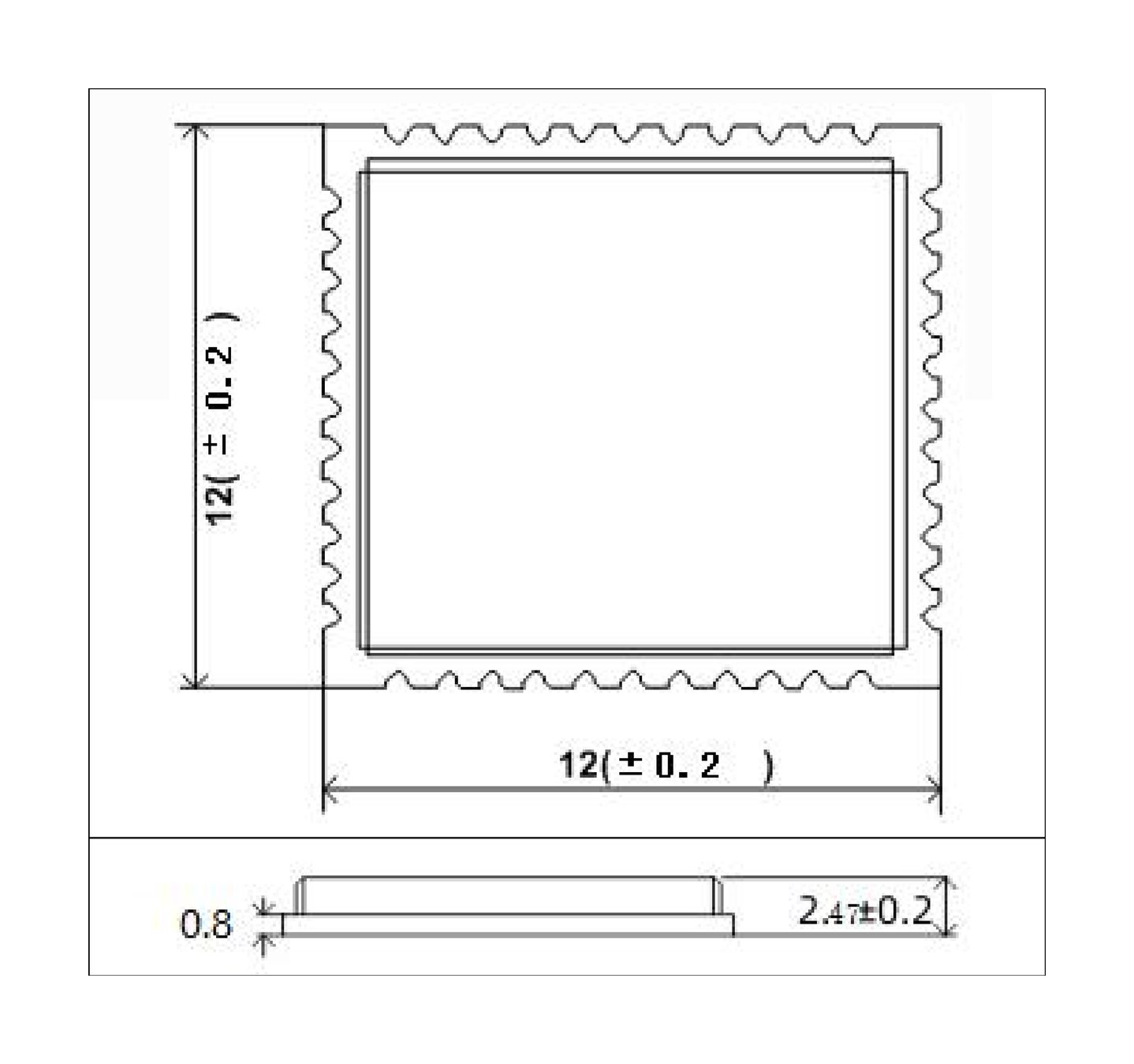 286.8Mbps SDIO3.0/UART Wi-Fi 6 Module N240A-SRL-Outline
