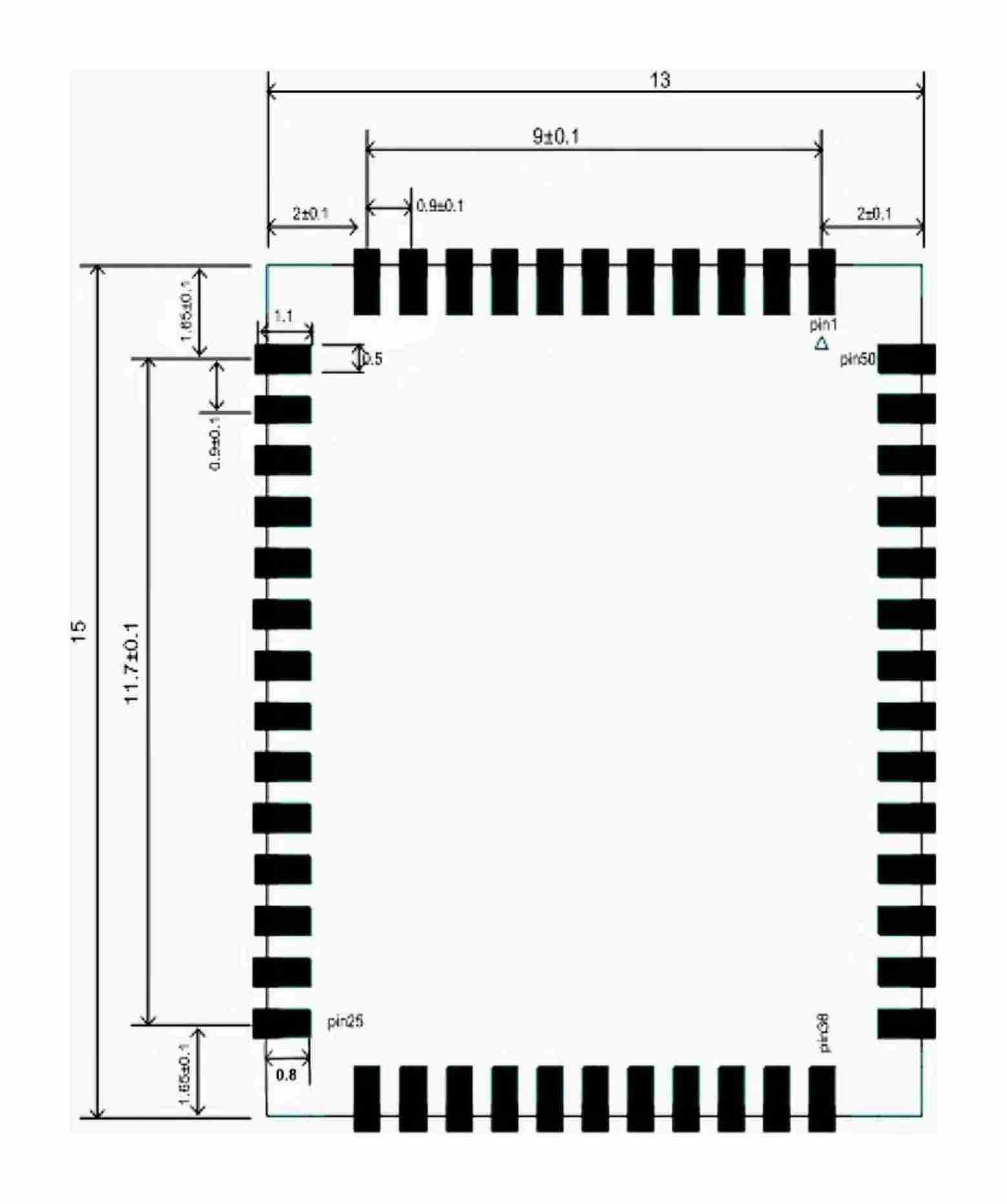 1200Mbps PCIE/UART Wi-Fi 6 Module N280B-PRX-Outline