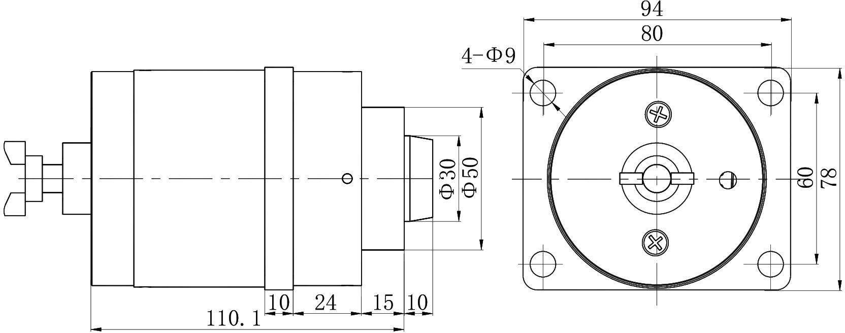OL6155 DC Solenoid with Status Detection – 26VDC, ≥20kg, 10mm stroke-Outline