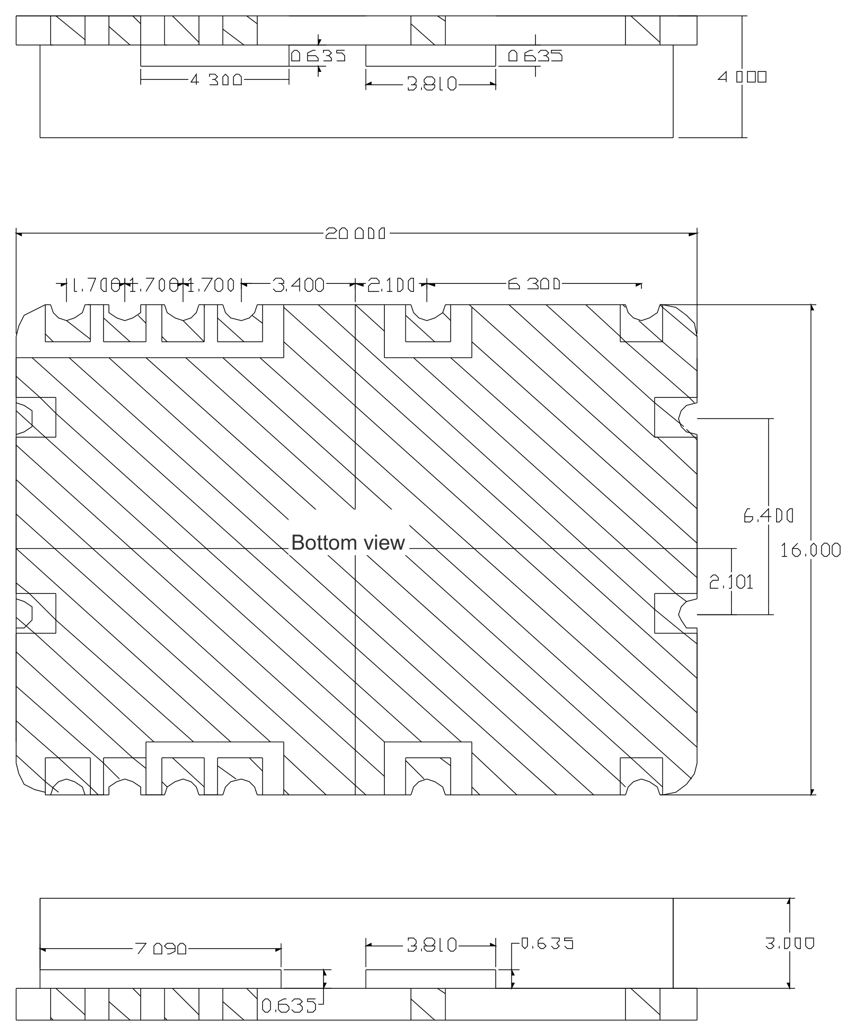 50 MHz to 6 GHz, SPI Surface-Mount Frequency Synthesizer – OTFS10-06-Outline