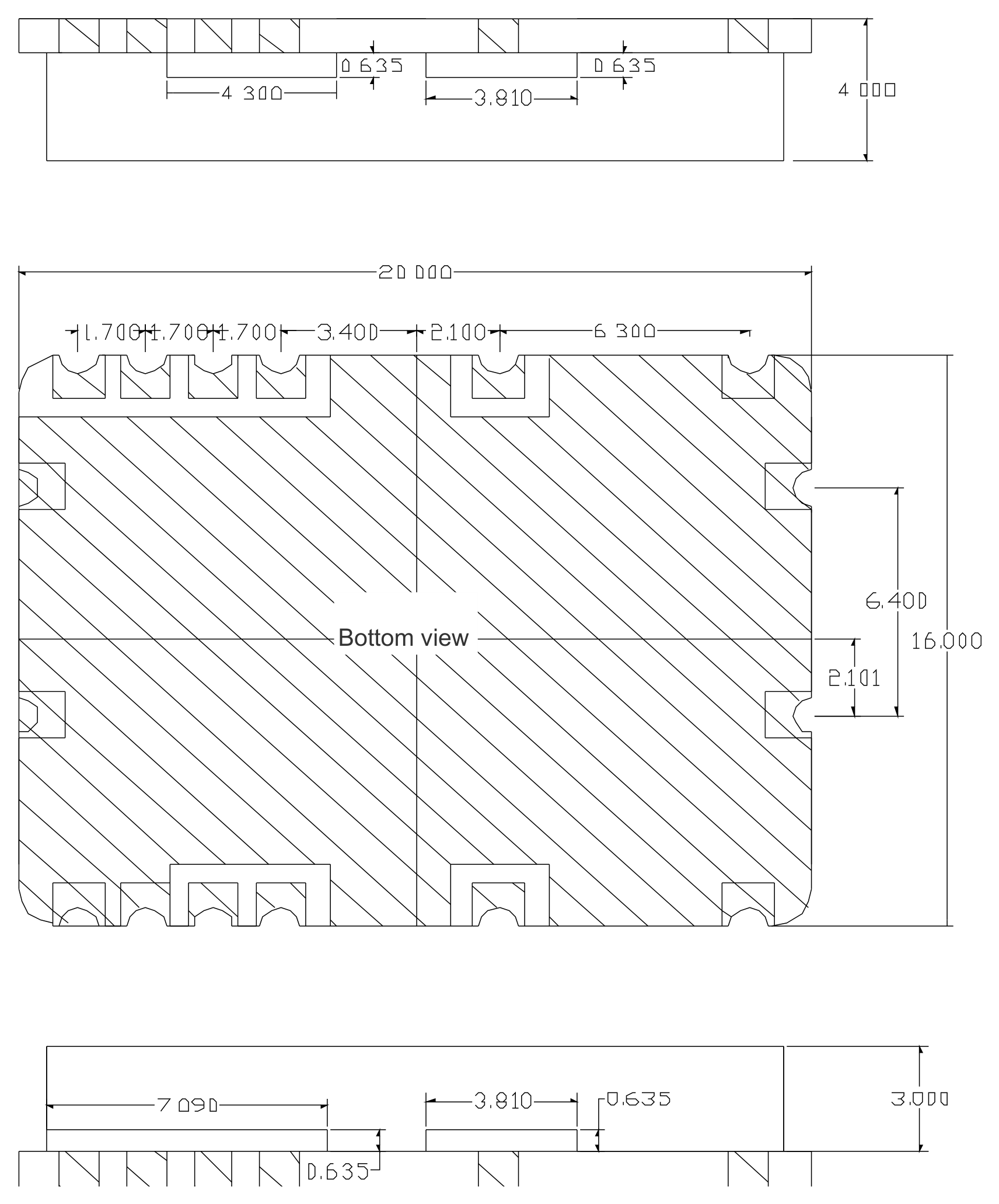 200 MHz to 15 GHz, SPI Surface-Mount Frequency Synthesizer – OTFS10-15-Outline