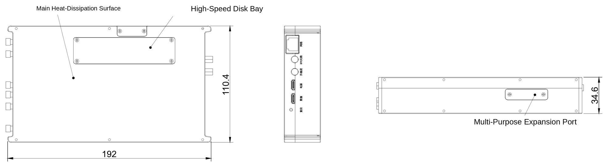 100 kHz to 40 GHz, 320 MHz Real-Time Bandwidth Digital RF Receiver Module – OZY01-BH-ML-Outline