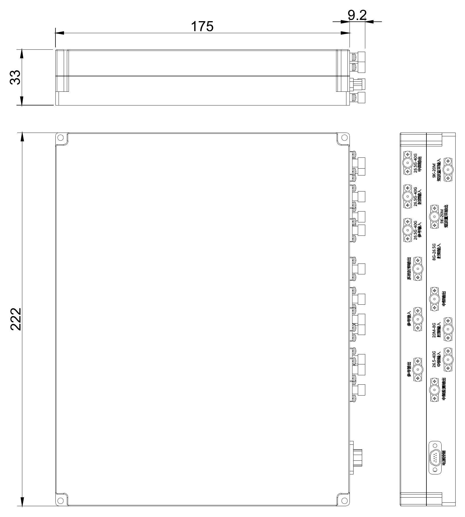 Configurable Digital RF Receiver, 320 MHz Real-Time Bandwidth – OZY01-Series-Outline