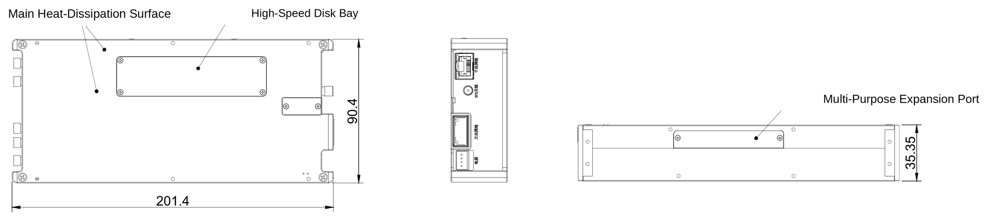 100 kHz to 8 GHz, 320 MHz Real-Time Bandwidth Digital RF Receiver Module – OZY02-CH-ML-Outline