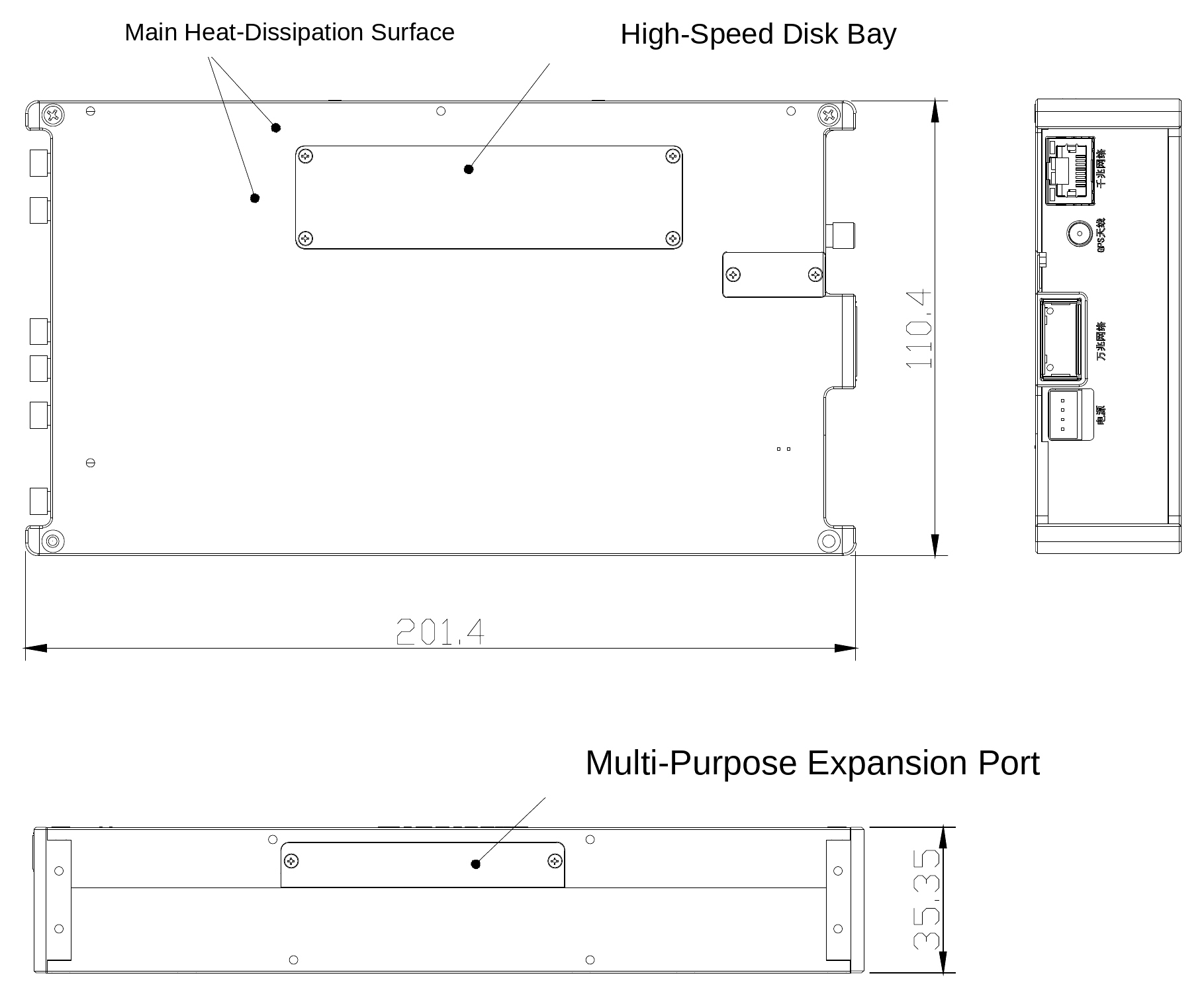 100 kHz to 40 GHz, 508.8 MHz Real-Time Bandwidth Digital RF Receiver Module – OZY04-BH-ML-Outline