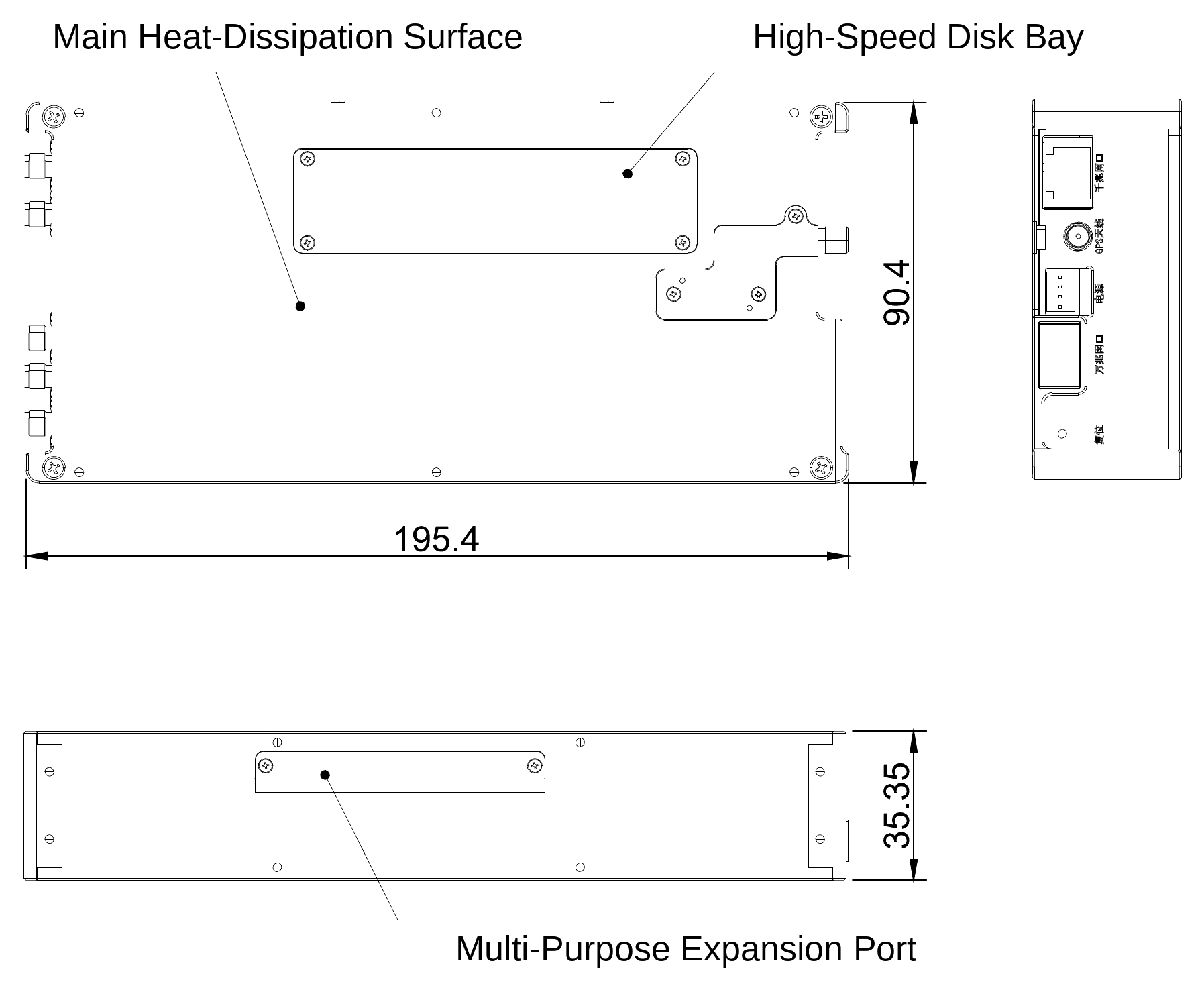 100 kHz to 8 GHz, 80 MHz Real-Time Bandwidth Digital RF Receiver Module – OZY11-CH-ML-Outline