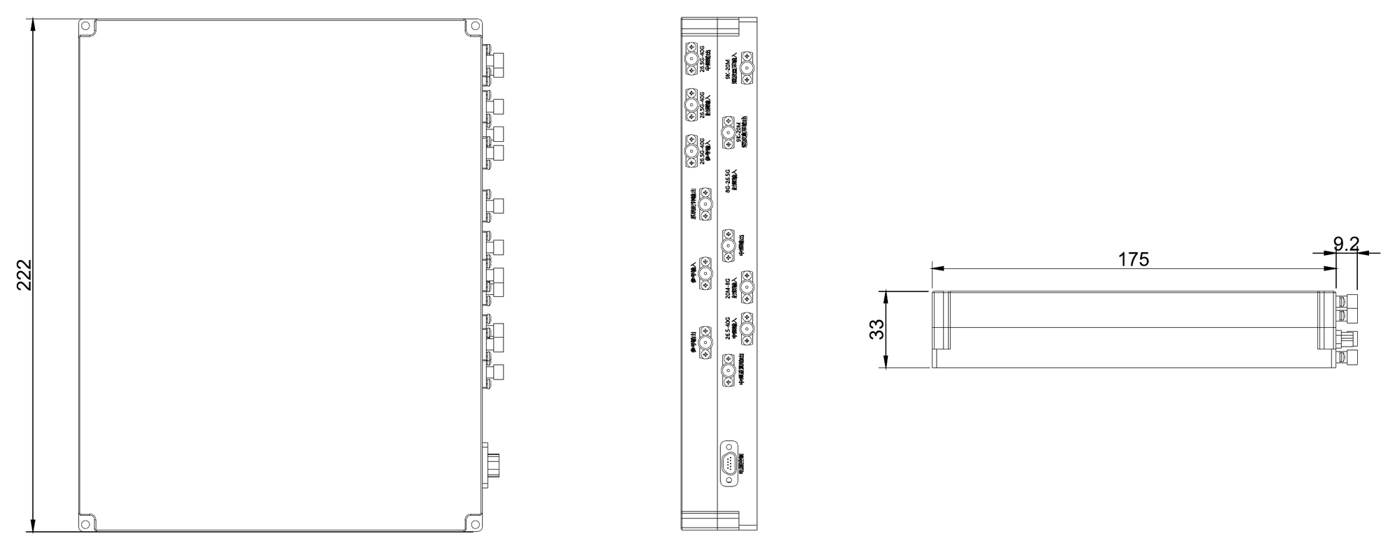 Configurable Digital RF Receiver, 80 MHz Real-Time Bandwidth – OZY11-Series-Outline
