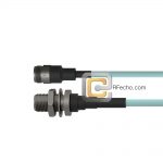 Low Loss N Female to N Female Bulkhead, 18 GHz, LL335i Coax and RoHS