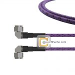 Low Loss Right Angle N Male to Right Angle N Male, 18 GHz, Composite LL335i Coax and RoHS