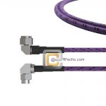 Low Loss Right Angle N Male to Right Angle SMA Male, 18 GHz, Composite LL335i Coax and RoHS