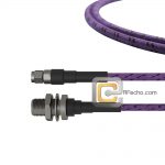Low Loss SMA Male to N Female Bulkhead, 18 GHz, Composite LL335i Coax and RoHS