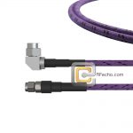 Low Loss SMA Male to Right Angle SMA Male, 18 GHz, Composite LL335i Coax and RoHS